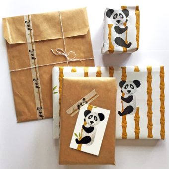 Inpakpapier Panda Bamboe van Nouk-san