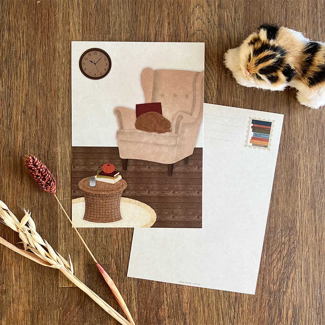 Postkaart Knus Leeshoekje