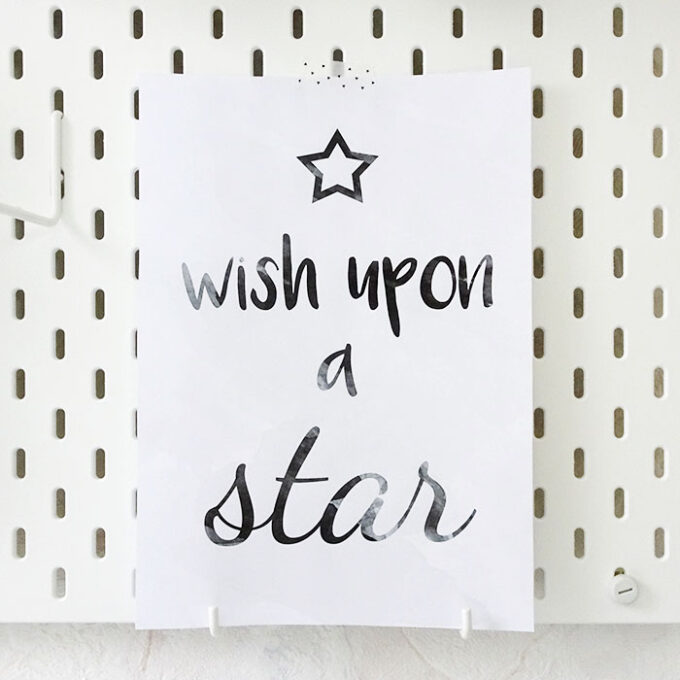 Printable print Wish Upon A Star