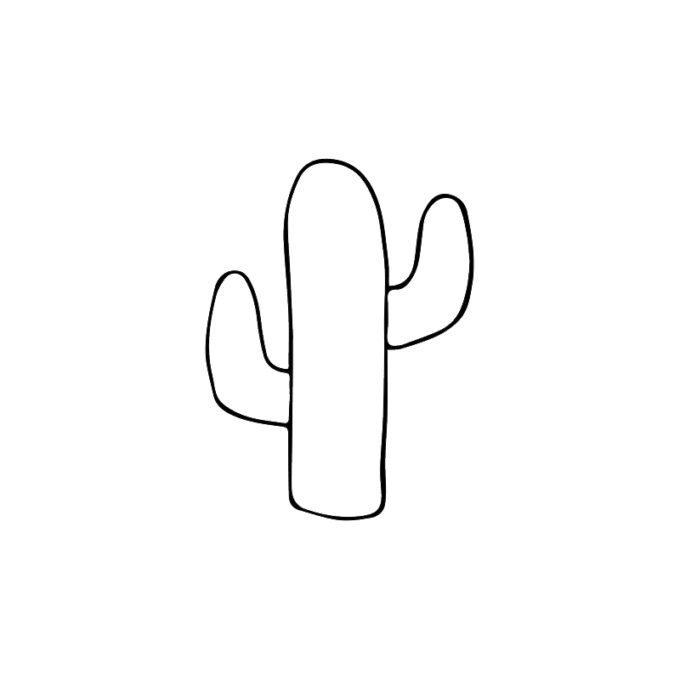 Stempel Cactus 1 van Nouk-san
