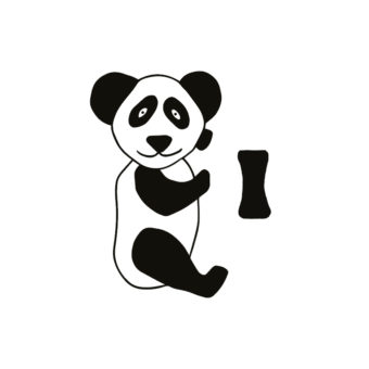 Stempel Panda Bamboe van Nouk-san