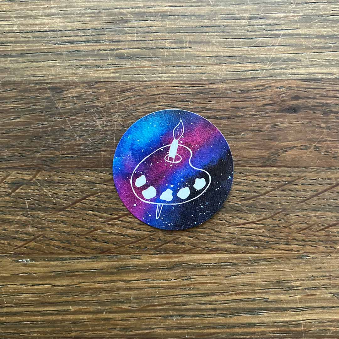 Ronde Stickers Creatieve Galaxy