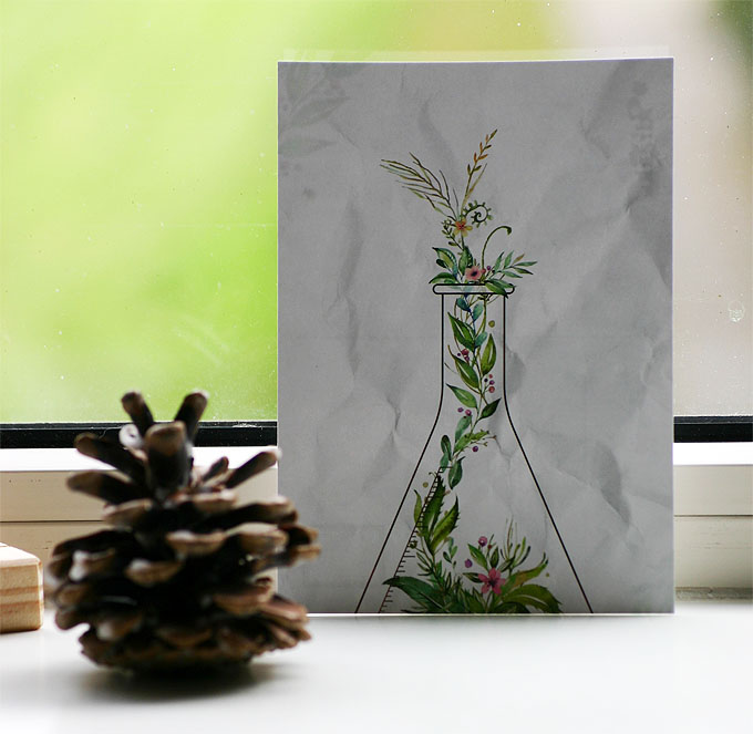 Piekfijne plantjes postkaarten van Studio Draak