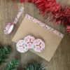 Roze washi tape van 10 mm met kerstnatuur